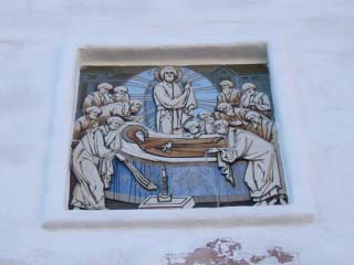 Икона на одной из стен Спасо-Преображенского собора (Соловецкий монастырь) (фото)
